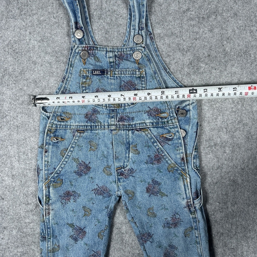Vintage Lee Authentic Denim Overalls Baby Size 18M fish Pattern 80s RARE Pattern - Picture 6 of 16